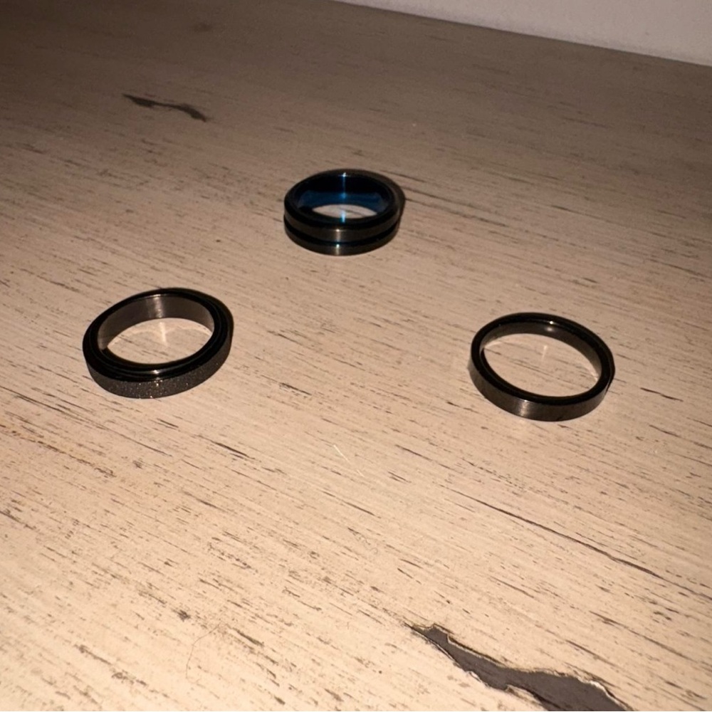Y2k spinning ring black/blue bundle
